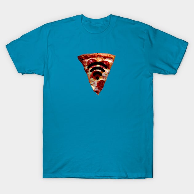 Wi fi pizza slice T-Shirt by Blacklinesw9